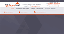 Desktop Screenshot of popupgazebos4u.co.uk